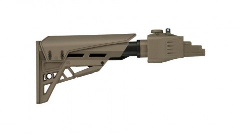 ATI Outdoors Strikeforce 6-Positon Folding Stock, Tactlite Removable/Adjustable Cheekrest, AK-47, FDE