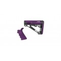 Butt stock Hogue AR15/M16 Kit, Beavertail Grip and OverMold Collapsible Buttstock - Purple
