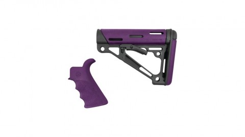 Butt stock Hogue AR15/M16 Kit, Beavertail Grip and OverMold Collapsible Buttstock - Purple